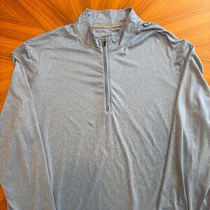 johnnie-O - Lightweight Performance Quarter Zip Pullover - Blue Solid